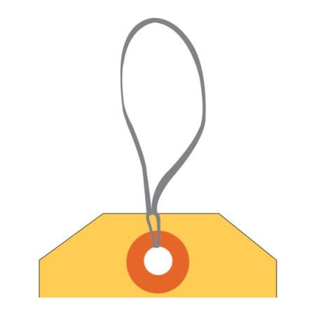 The Packaging Wholesalers Elastic Tag Loops, 9"L, 1000/Pack G2502